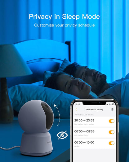 3K 5MP Pet Dog Cameras with App,5Ghz&2.4G Wifi 6 Baby Monitor,Security Camera Indoor,Motion Tracking,Sound Detection,Night Vision,360°View,Two-Way Audio,Works with Alexa (P2F)